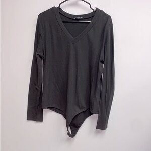 White Birch Black Long Sleeve Bodysuit